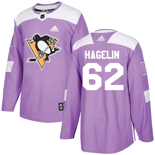 Adidas Penguins #62 Carl Hagelin Purple Authentic Fights Cancer Stitched NHL Jersey - Click Image to Close
